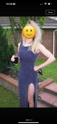 Lipsy navy blue sparkly floor