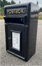 Cast iron Letter box royal mail post office Wall box Vintage BLACK Cast Iron