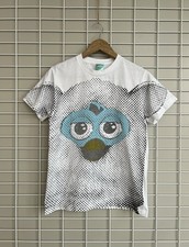 Golf Wang Furby T-Shirt Mens Size S Big Logo Cotton Short Sleeve White/Blue