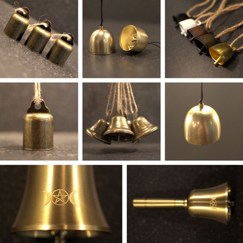 Small hand bell - -black, bronze