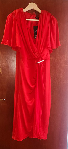 Quiz red midi dress womens - quiz,