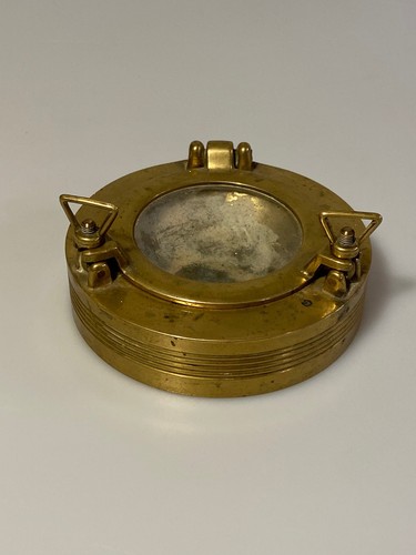 Ships brass porthole ashtray - ships,