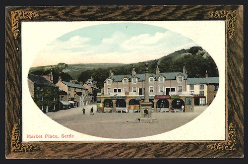 Settle market place postcard - settle,, place,