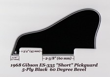 ES-335 SHORT 1968 Pickguard 5-Ply Black W/Bracket for Gibson Project AGED NEW