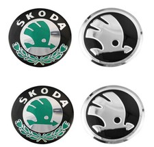 4x Sticker SKODAs Wheel Centre