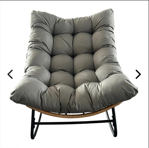 Outdoor wicker papasan rocking - papasan,