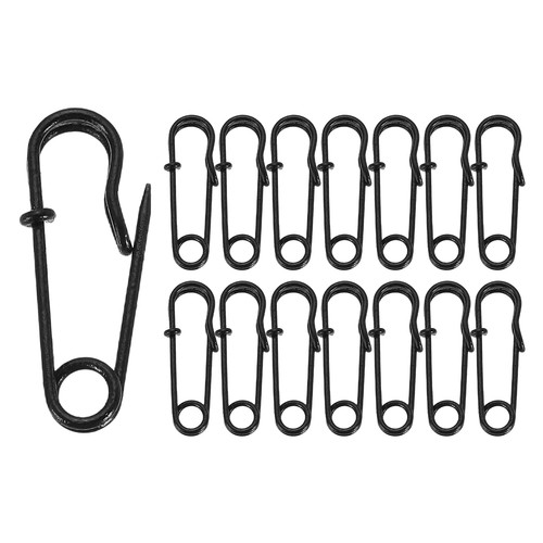 Pcs black safety pins - pins, 27mm
