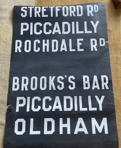 Vintage bus destination blind - vintage,