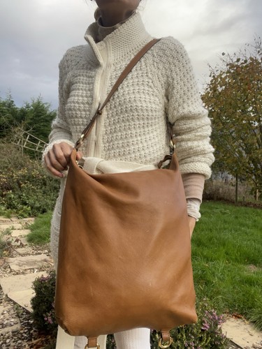 Zara tan cognac genuine - zara,