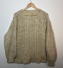 VTG ARAN STYLE CABLE KNIT 100%