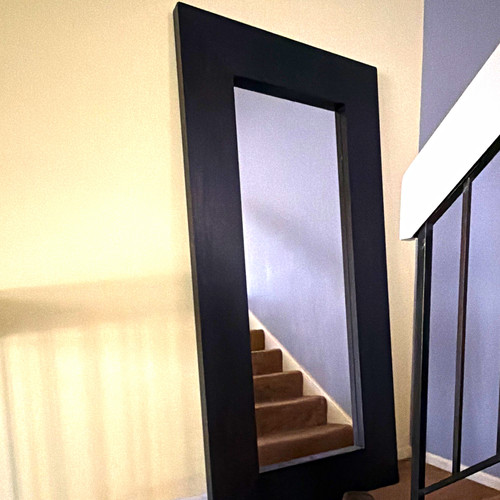 Black wood framed traditional - black,