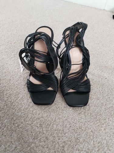 Zara black strappy ankle strap - strappy,