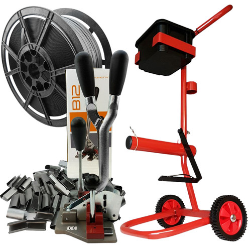 Strap hand pallet strapping - by,