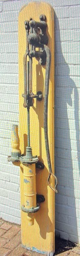Large antique hand water pump