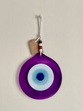 Purple Evil Eye, Fused Glass