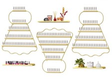 5 Tier Gold Wall Mounted Nail