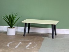 Vintage Formica Coffee Side Table Mid Century Modern. 1960s Yellow/Green