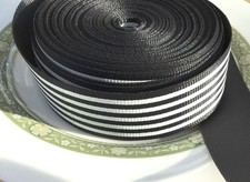25mm Black and White Ribbon