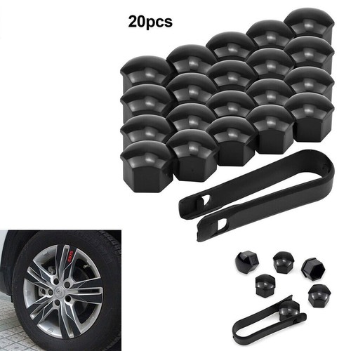 Universal 17mm black wheel nut - universal,