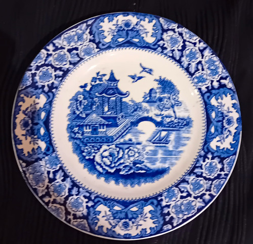 Olde alton ware england - alton, blue