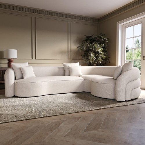 Cream boucle right - cream,