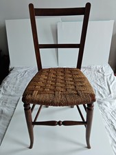 Antique rush seat dark - seat,