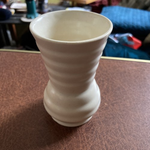 Cream coloured solid vase - solid,