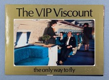 British Air Ferries VIP Viscount Vintage Airline Brochure BAF Vickers Cabin Crew