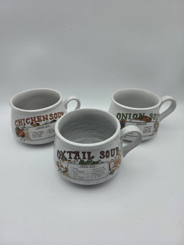 Vintage stoneware soup bowls - stoneware,