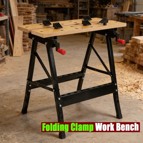 Foldable wooden workbench - wooden,
