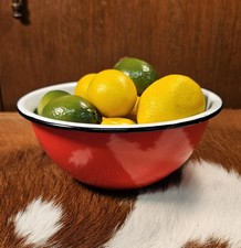 Vintage Orange/White Enamel