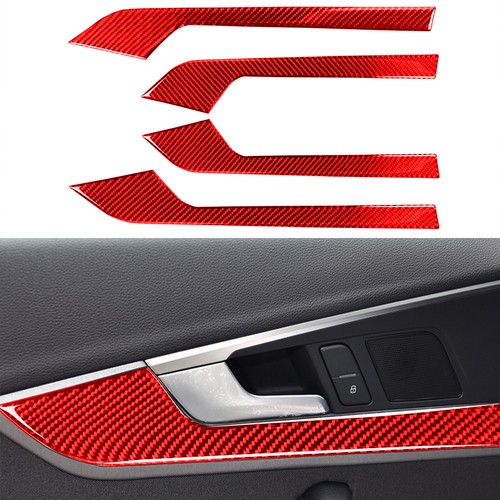 4pcs red carbon - red, fibrer