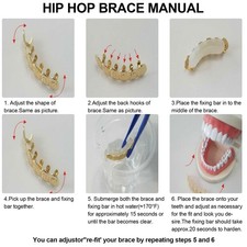 _Gold Teeth Brace Set Metal
