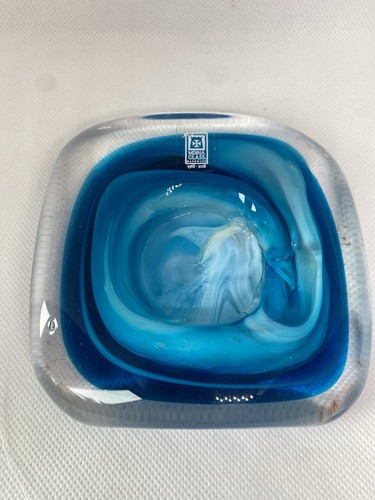 Mdina glass blue - mdina, square