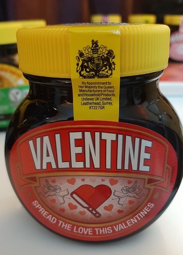 Marmite valentine jar 250g - marmite,