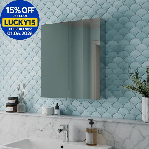 Double door bathroom - double, mirror