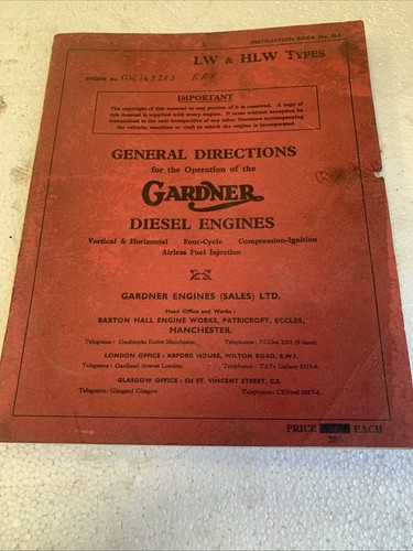 Gardner hlw types diesel - &,