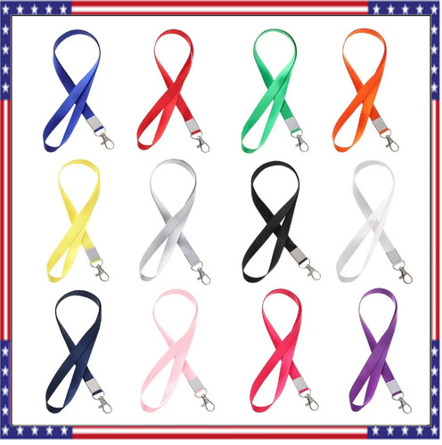 Multi color nylon neck lanyard - nylon,