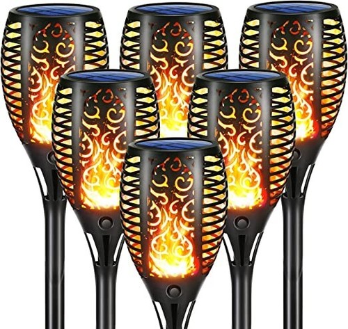 Solar lamp flame garden led - flame,