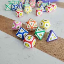 Mario Party Dice for DnD, RPG, Board Games (D4, D6, D8, D10, D%, D12, D20) Set