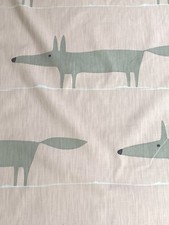 HARLEQUIN MR FOX CURTAIN CUSHION BLIND FABRIC 2.5m COTTON MIX PINK GREY