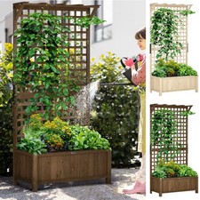Wooden Trellis Planter with