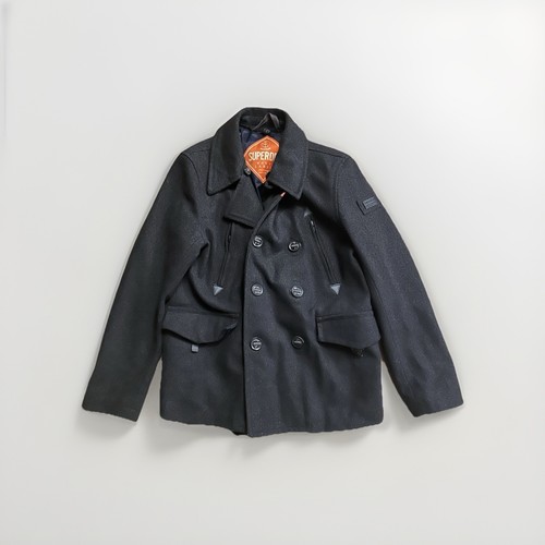 Superdry navy label wool - label’,