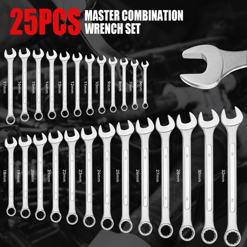 25pc combination spanner set - spanner,