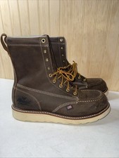 Thorogood 804-4478 Men's 9.5” Leather Steel Safety Toe Work Boot Size 9.5 D