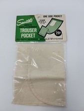 VINTAGE SMITH'S MEN'S REPLACEMENT TROUSER POCKET FINE TWILL NO.529 NEW NOS NIP