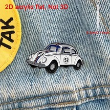 Classic Herbie Car Pin Badge Retro VW Beetle Racing 53 Collectible Gift