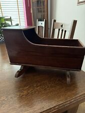Antique Treen/Wooden Dolls Cradle - Victorian/Edwardian 16’L,10”H,12”W -Stunning