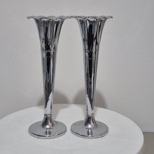 Silver Plated Bud Vases x2
