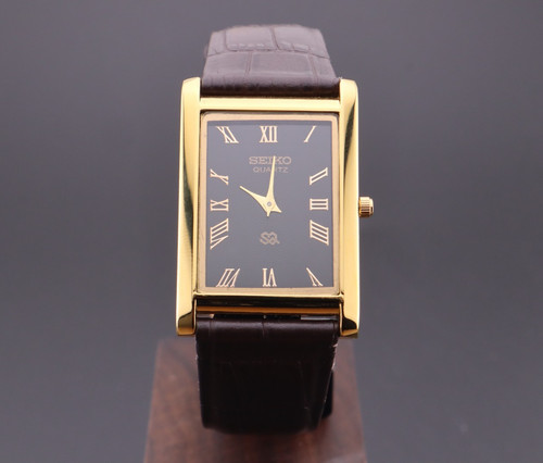 Vintage seiko slim tank black - vintage,